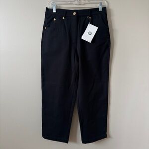 Elegant Black Cropped Women's Pants